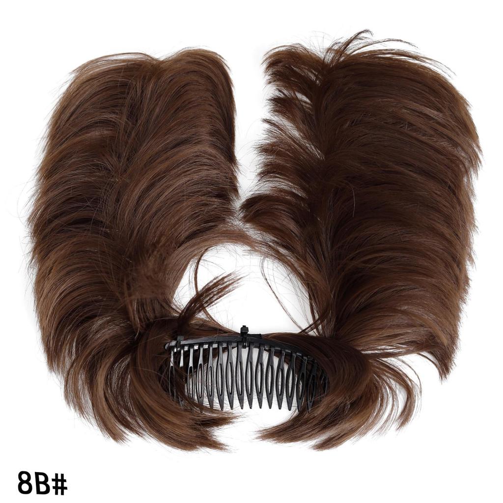 DIY Women Synthetic Hairpieces Messy Buns Comb Clip in Updo Scrunchies Faux Bun Chignon Multiple Hairstyles Easily
