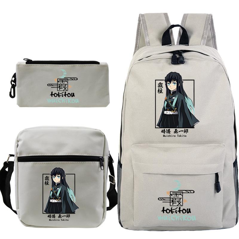 Demon Slayer Ghost Annihilation Blade Primary School Bag New Pencil Case Stationery Set