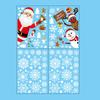 Christmas Decoratives Window Stickers Self-Adhesive Holiday Snowflake Santa Claus Glass Art Stickers