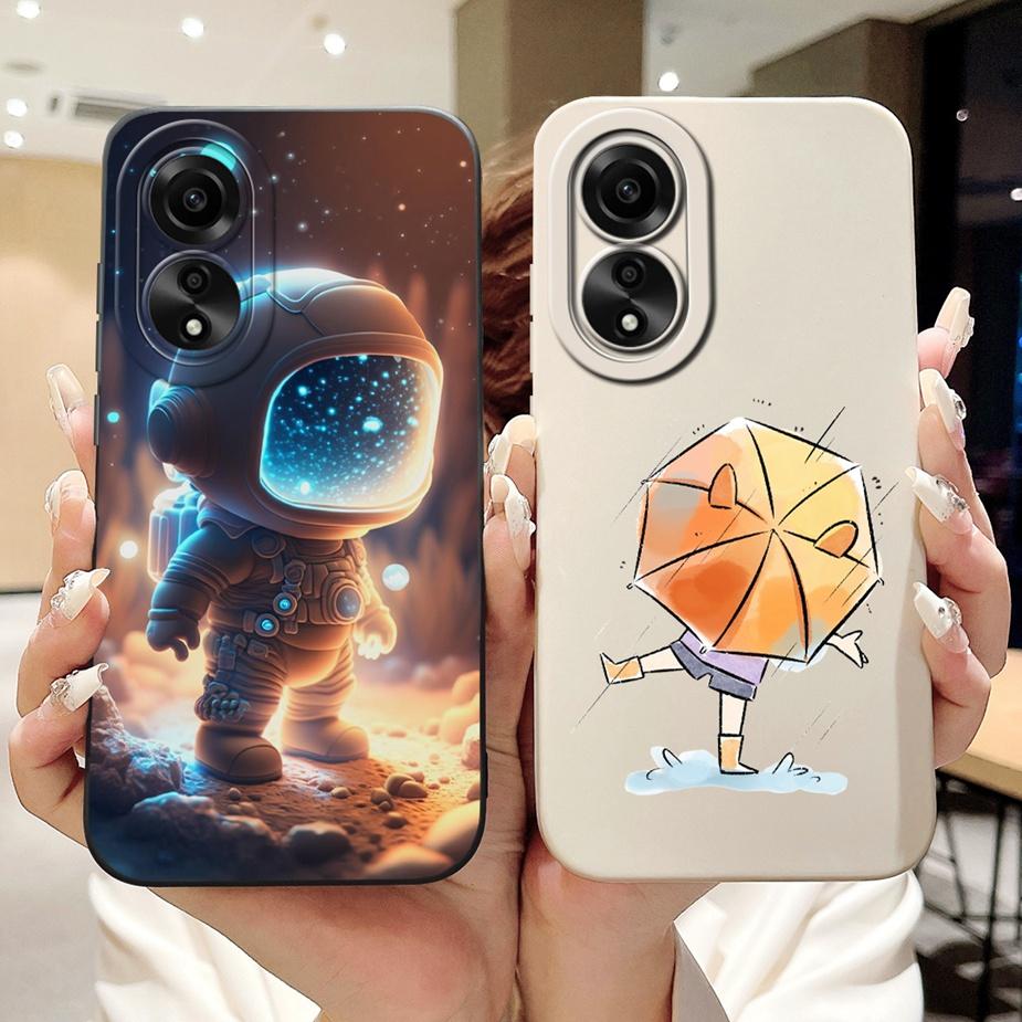 For Oppo A78 4G Case CPH2565 New Fashion Candy Painted Back Cover Shockproof Phone Case For Oppo A78 A 78 OppoA78 4G Soft Fundas