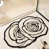 Light Luxury French Carpet Bathroom Floor Mat Toilet Toilet Toilet Door Toilet Non-slip Mat Absorbent Foot Pad Diatom Mud
