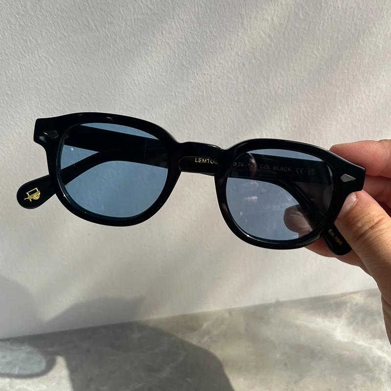 Occhiali da Sole di Alta Qualità Uomo Johnny Depp Lemtosh Occhiali da Sole Polarizzati Donna Marca di Lusso Montatura in Acetato Vintage