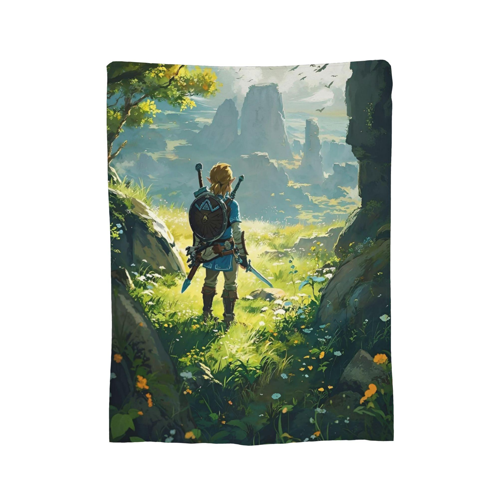 

Anime Z-Zeldas Knitted Blanket Plush Throw Blanket Bed Sofa Portable Ultra-Soft Warm Bedspreads, 75x90cm