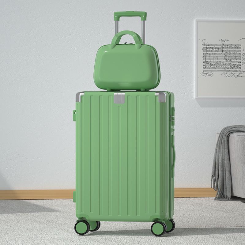 2025 Large Capacity Leather Suitcase with Universal Wheels and Combination Lock