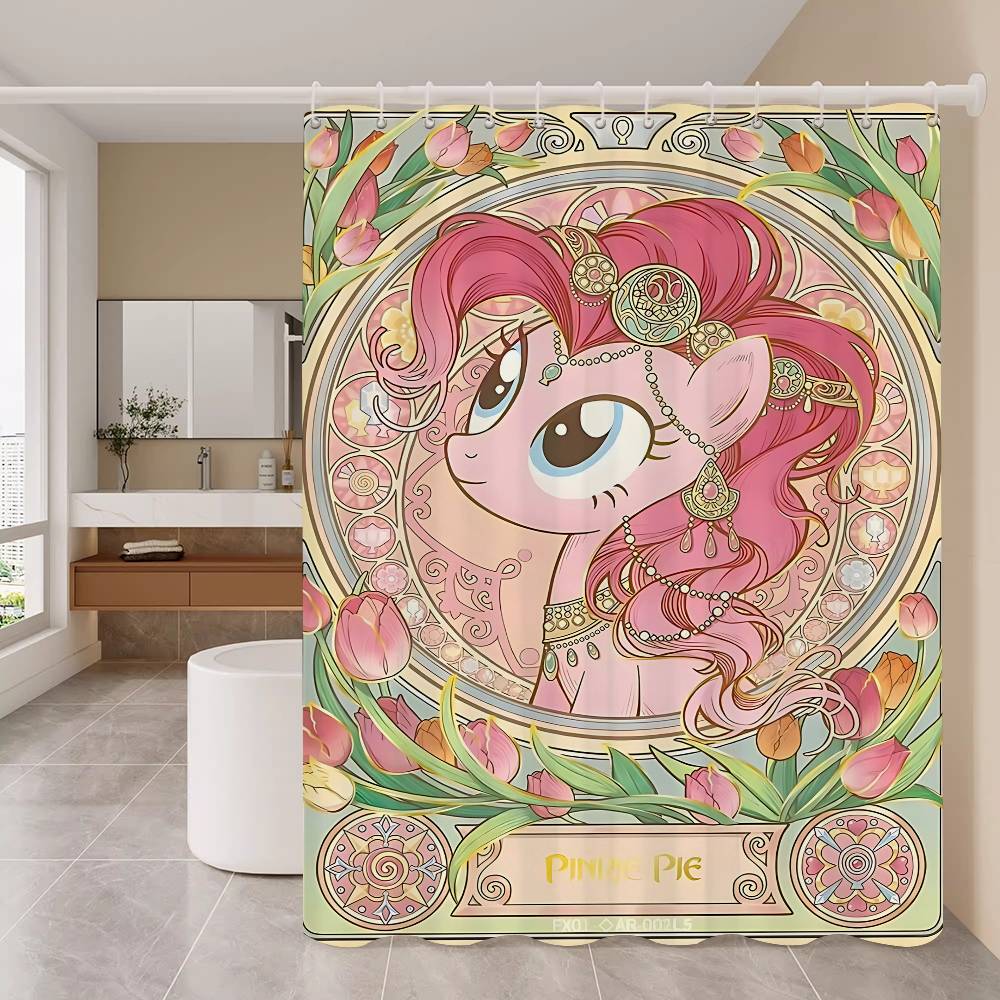 

Милый М-мой Мультяшный П-пони Л-маленький Фильм Простая Защитная Перегородка для Ванной Душевая Шторка Быстросохнущая 90x180 cm