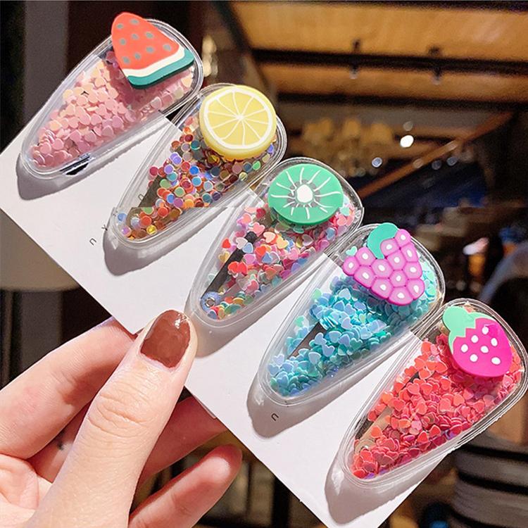 5Pcs/Pack Fashion Korean Children Hair Clips Sweet BB Hair Pins Cute Fruit Animal Baby Accessories
