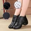 Women's Modern Ballroom Mid-Calf Dance Boots - Soft Sole, Mid-Heel.