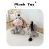 Cute Grey Plush Donkey Toy For Kids Soft And Cuddly Stuffed Animal Doll, Perfect Gift For Children