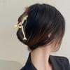 Elegant Cute Dolphin-Shaped Hair Claw Clip Alloy Metal Solid Color Shark Clip Fashionable Hair Accessory For Ages 14+ Single Piece
