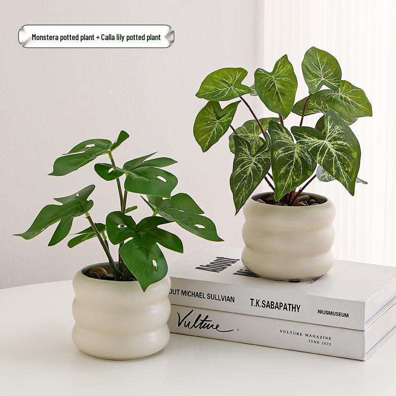 Nordic Indoor Desktop Bonsai: Artificial Green Plants for Office Decoration