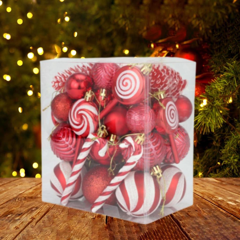 40 kusů - Ozdoby, Závěsné vánoční koule, Koule pro vnitřní a