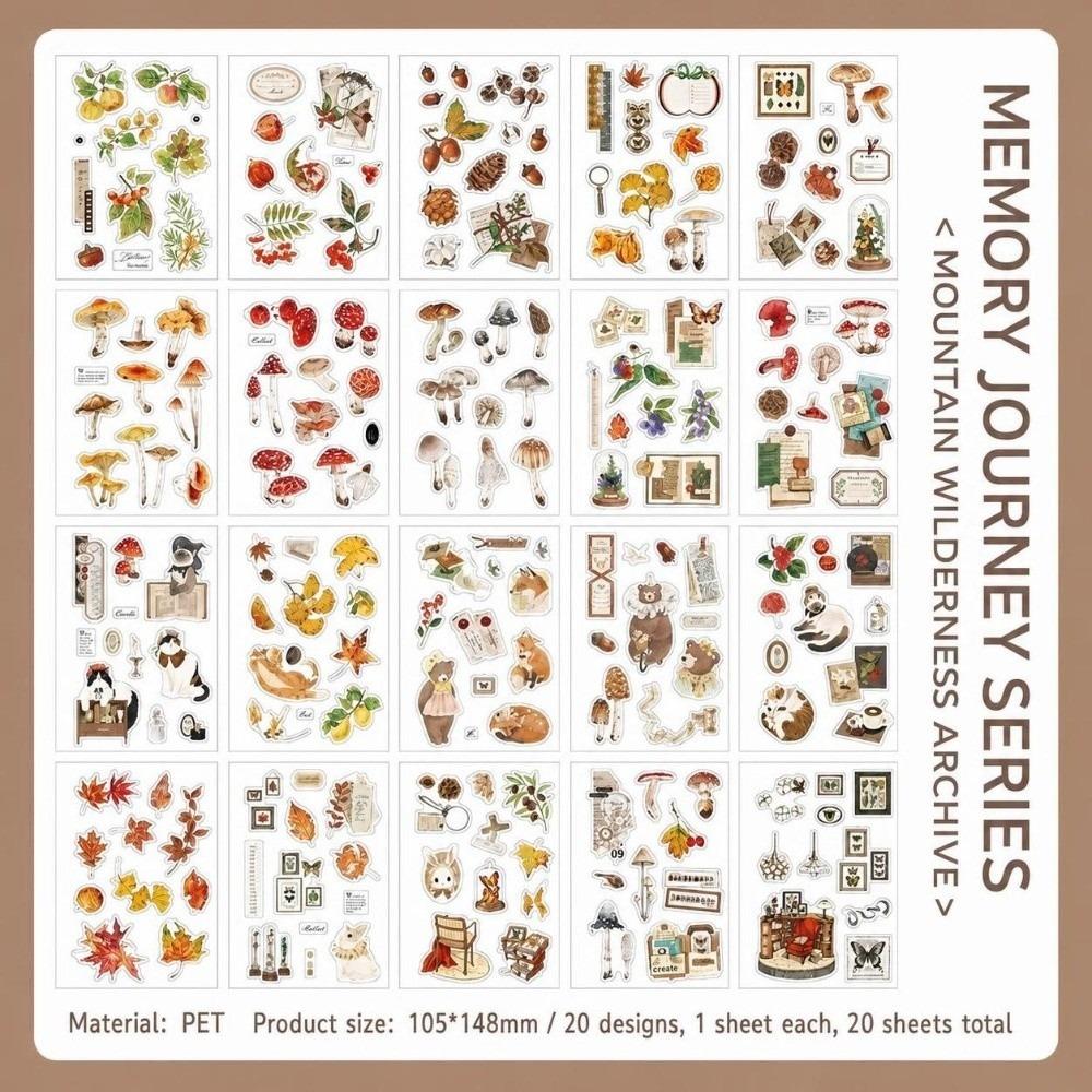 1 Set PET Diary Sticker Self-Adhesive Planner Stickers Premium Sticker Book  Gifts
