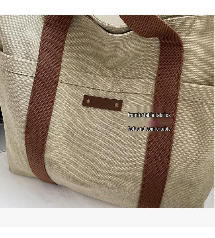 2025 Large Capacity Canvas Travel Handbag - Versatile Single Shoulder Bag for Commute, Casual Shopping, and Fashion.