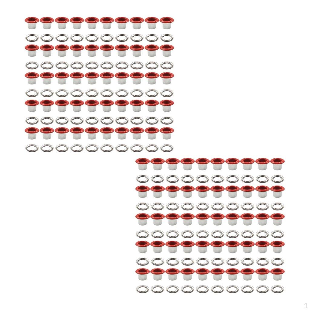 100 Pieces Grommets Metal Eyelets Round Shape Multifunction 5mm Tiny Grommet for Belt Clothing