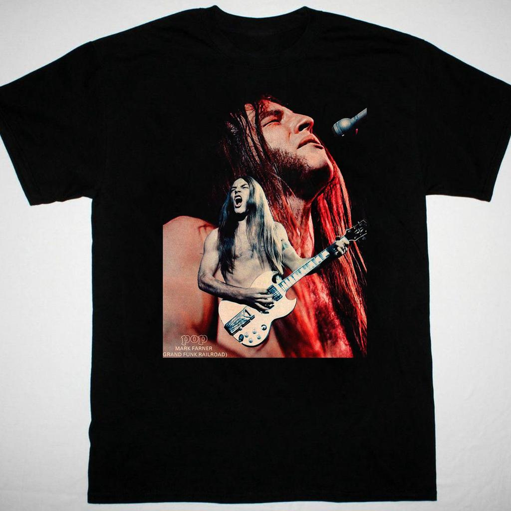 Mark Farner Grand Funk Railroad Live T-shirt Black Tee 1F1402