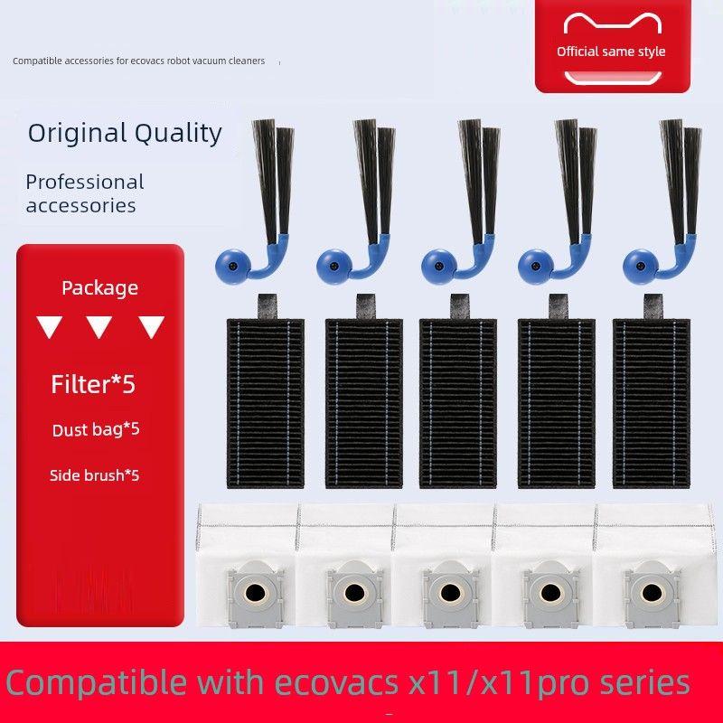 Suitable for Ecovacs Sweeping Robot Accessories X11 Pro Roller Mop Cloth Cleaning Fluid Side Brush Roller Brush Filter Element Dust Bag