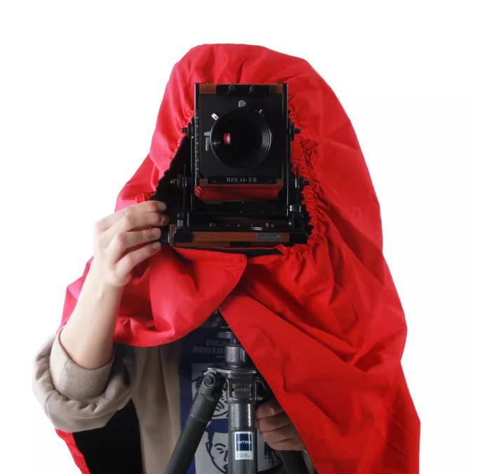 Etone Large Format Camera Focusing Cloth - Silver, Red, Black Lens Hood, Breathable Wrap Sheet Box 4x5, 8x10