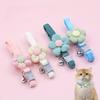 Flower Necklace Choker for Pet Neck Decorations Flower Bell Christmas Dog Necklace Pet Neck Jewelry