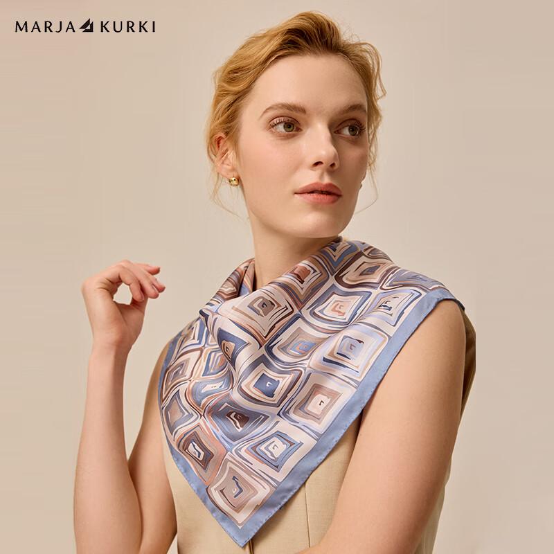 

MARJA KURKI New Year Collection Mulberry Silk Square Scarf 68x68cm