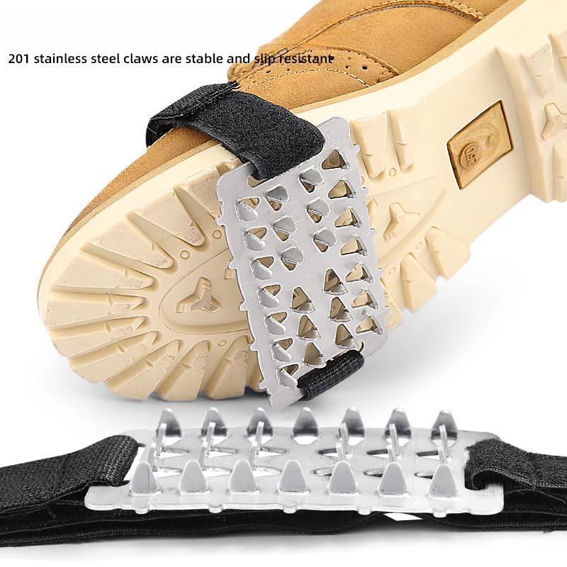 Outdoor Sports Stainless Steel Non-slip Crampons Snow Bundled Shoe Covers Snow Ice Crampons City Ice Fishing Shoe Covers