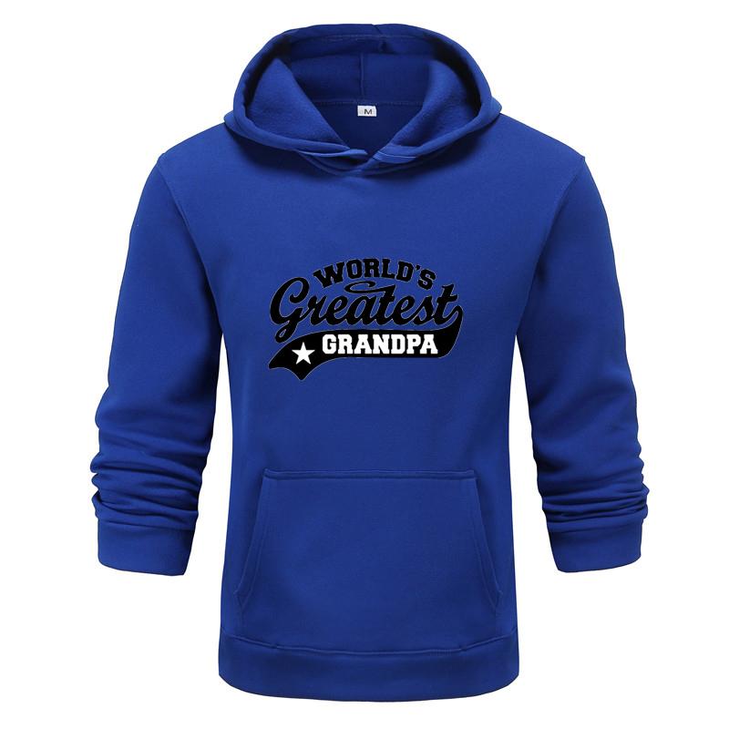 Podzimní a zimní světová mikina s kapucí dědečka s potiskem pro muže a ženy