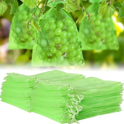 100Pcs Protection Bags Large Grape Fruit  Garden Netting Bag Vegetable Strawberry Mesh Bag With Drawstring Agricultural Anti-Bir