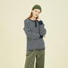 CHIQUITA Henley Neck Sweatshirt (St Waffle) Navy 243601Tnv