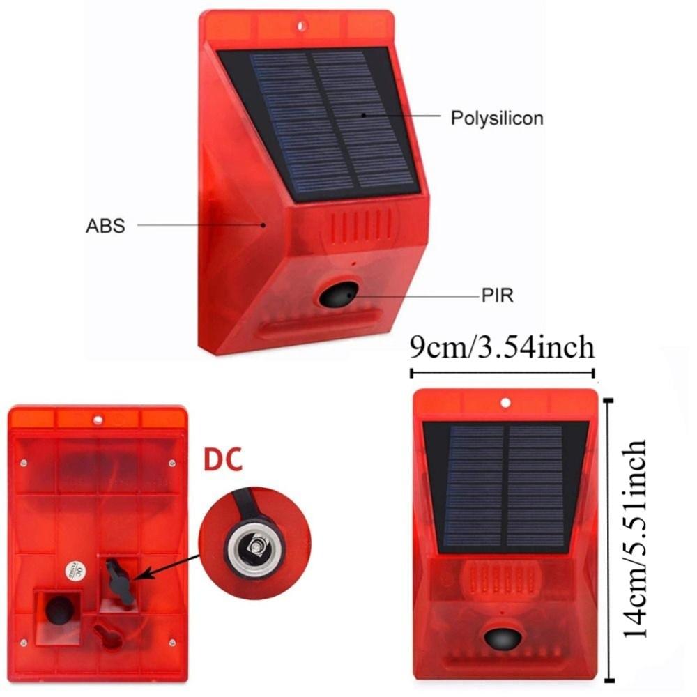 Rechargeable Solar Lamps Multifunctional Security Alarm Siren Solar Alarm  Field Security