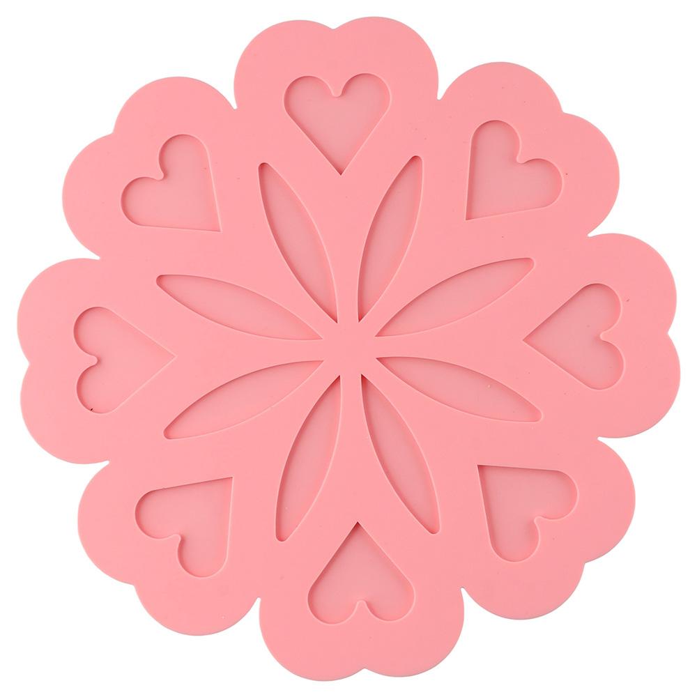 4pcs Assort 4 Colors Trivet Mat Silicone Dish Drying Mat Heat Insulation Mat  Hot Dishes