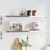 VidaXL Shelf Brackets 4pcs 30x2.5x15.5cm Silver Stainless Steel, Wall Mount, Wall Shelf Bracket,, Bracket 30299