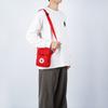 Converse Polyester Shoulder Bag, Crossbody Bag Regular Unisex Red 10018468-A03