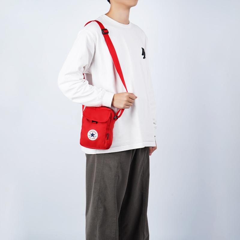 Converse Polyester Shoulder Bag, Crossbody Bag Regular Unisex Red 10018468-A03
