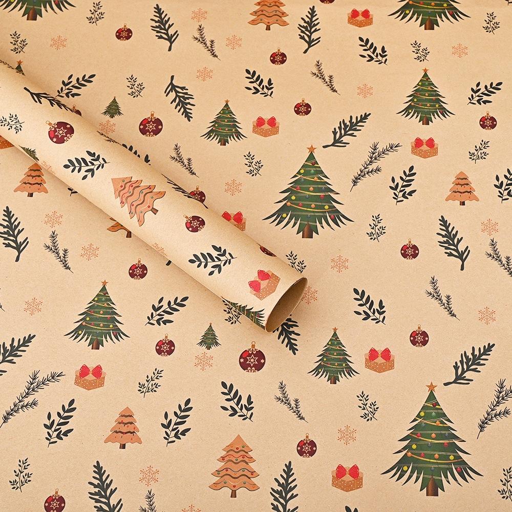10pcs, Christmas Wrapping Paper Roll-74*50cm-Perfect for Holiday Gifts,Party Decorations,Festive Packaging,Christmas Decorations