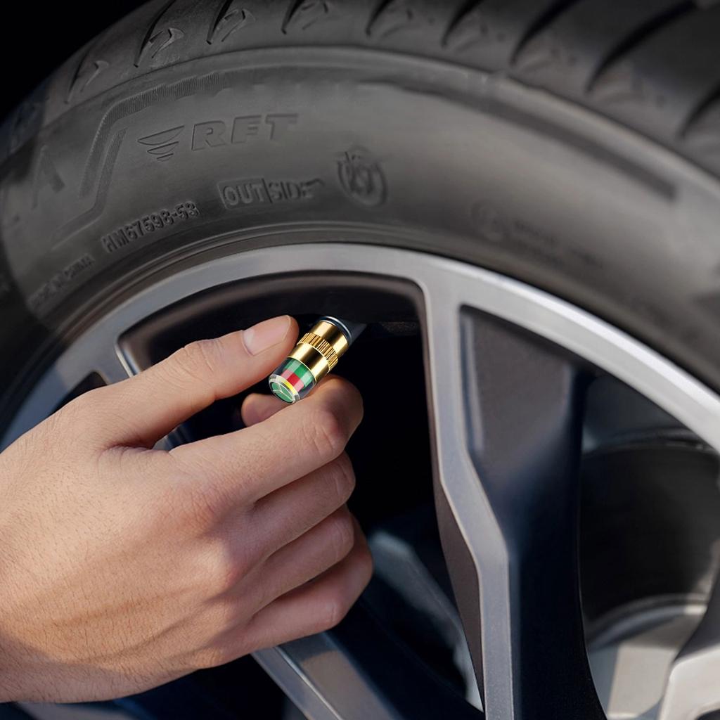 TPMS Bandenspanningsdop, Set van 4 Bandenspanningsbewakingsdoppen Met Indicatoren Voor Internationaal