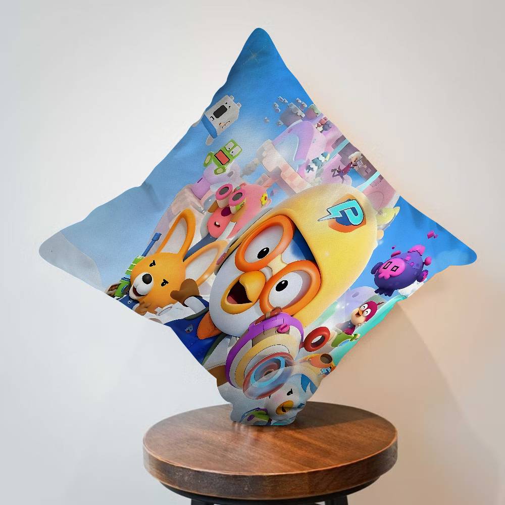 Cartoon P-Pororo Cute Pillow Gifts Home Office Furnishings Bedroom Sofa Car Cushion Cover Case 45x45cm