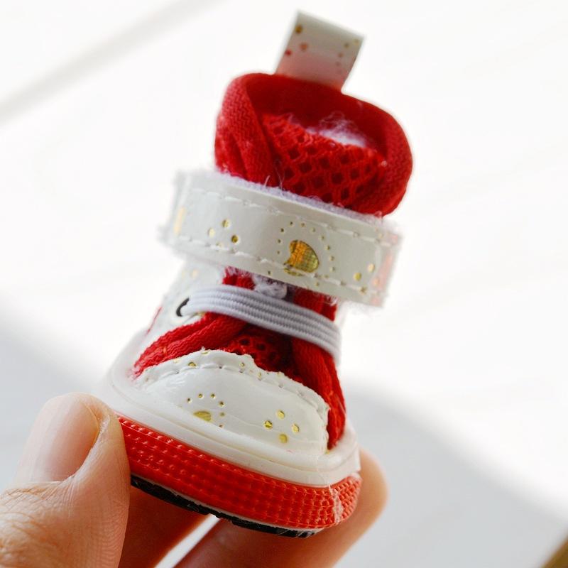 Pet Dog Cat Shoes Dog Shoes Breathable Spring and Summer Cute Mesh Soft-soled Shoes Dog Shoes for Small Dogs