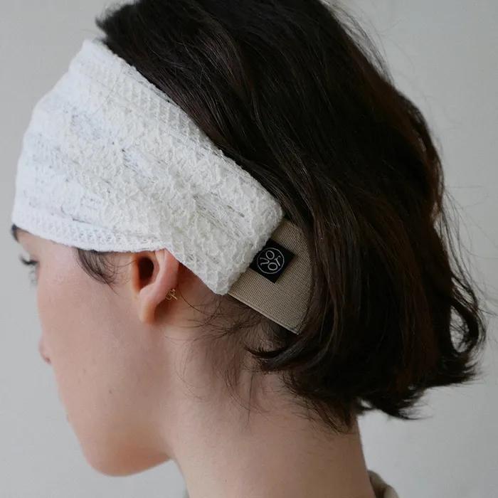 Lace Flower Hair Band_Ivory