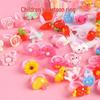 Korean Style Cartoon Kids Resin Rings - Children's Jewelry and Gifts