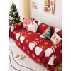 Red Sofa Towel Waterproof Non-Slip Christmas Atmosphere Sofa Cover Cloth All-Inclusive Universal Cover Cover