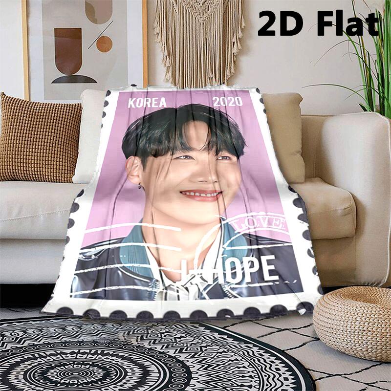 Korean Stamp 2020 Hope Blanket Home Decor Sofa Blanket Sheet Office Rest Blanket Digital Printing