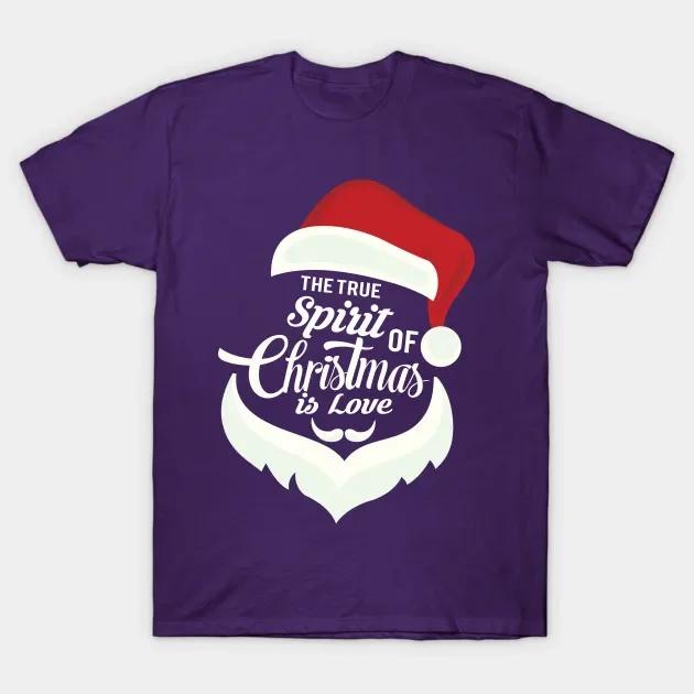 The True Spirit of Christmas Is Love Funny Xmas Gift TShirt 100 Cotton ONeck Short Sleeve Casual Mens Tshirt Size S3XL