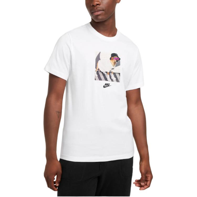 

Nike Sportswear Crew Neck Short Sleeve T-Shirt Men Tops White HJ3271-100 L
