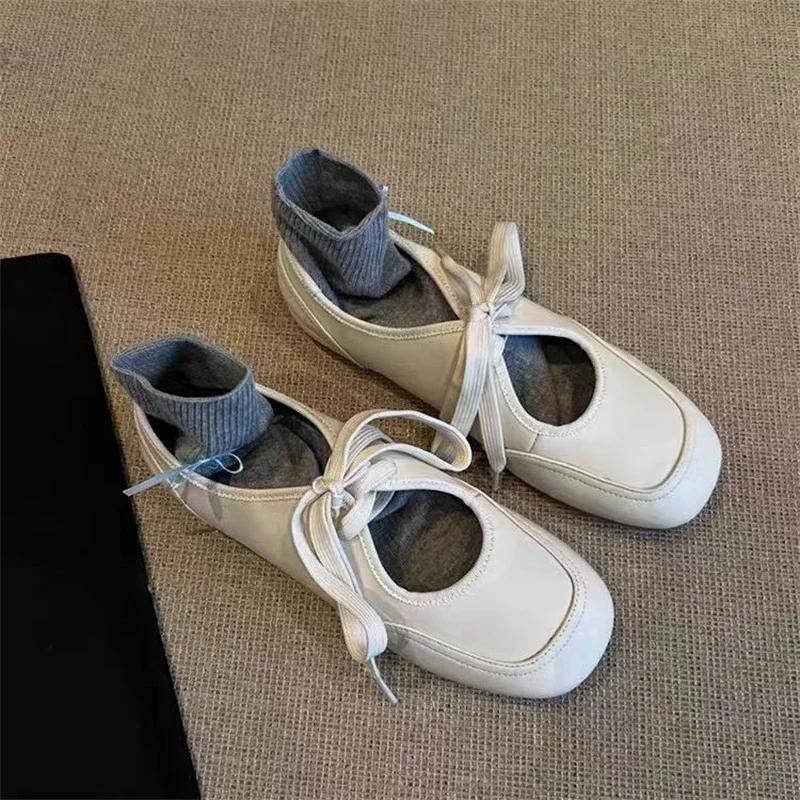 Women Flats Loafers Casual Sneakers Square Toe Sport Summer Running Shoes 2025 New Brand Elegant Shoes Party Zapatos