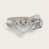 Elegant Heart Wing Buckle Belt for Lady Casual Wear Belt for Jeans Pants Eye Catching Waistband Fashion Accessories