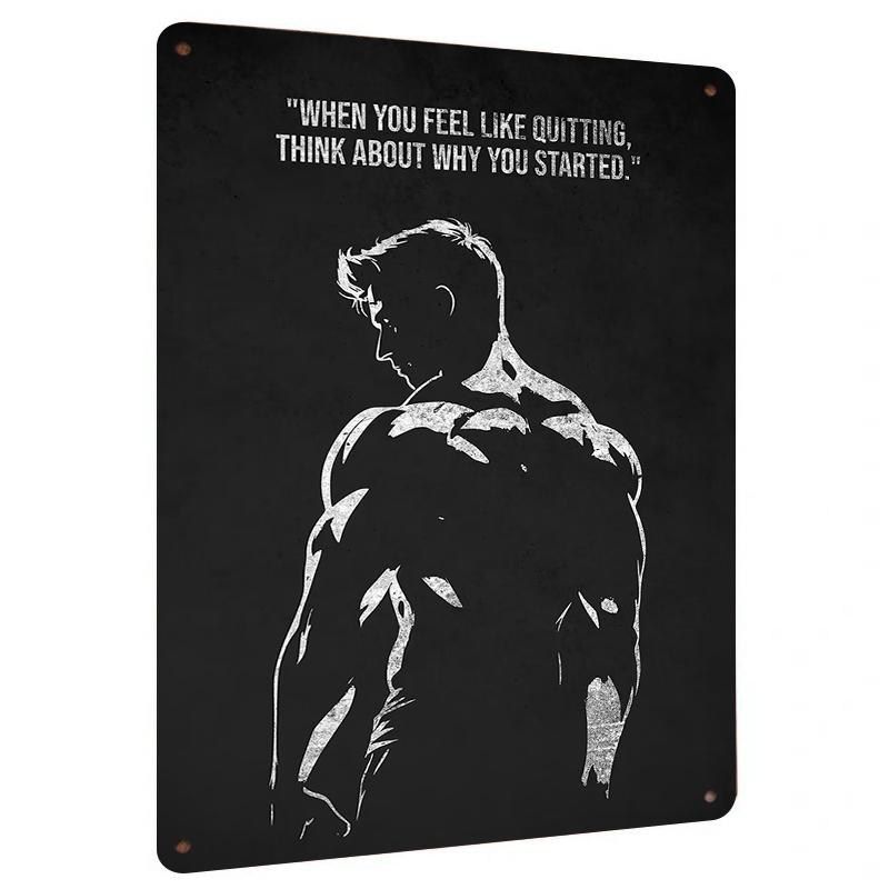 

Inspirational Fitness Muscle Man Back Metal Tin Sign Gym Wall Decor Hanging Ornament 7.9x11.8In(20x30cm)