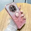 KADEM For Realme 12 Pro 5G/12 Pro+ 5G TPU Case Rhinestone Flower Kickstand Phone Cover