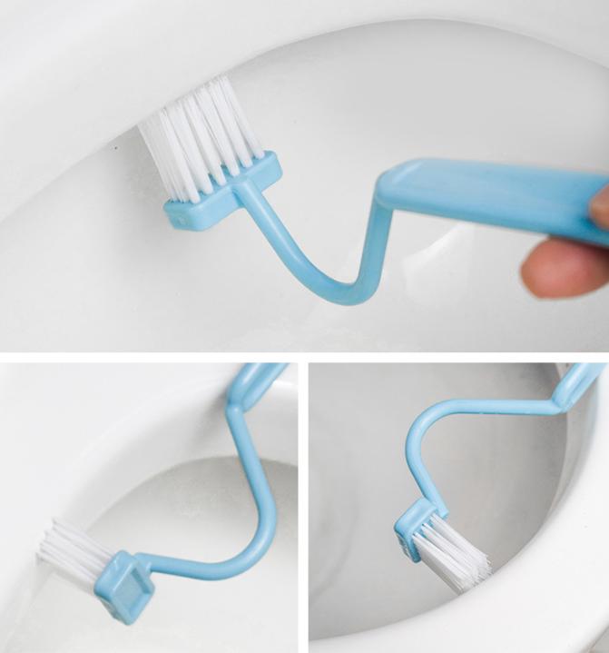Multi Functional Cleaning Toilet Brush, Curved Toilet Brush