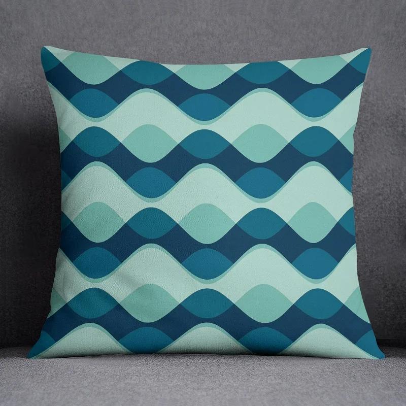 Blue Fresh Air Series Pillow Gift Home Office Decoration  Bedroom Sofa Car Cushion Cover case
