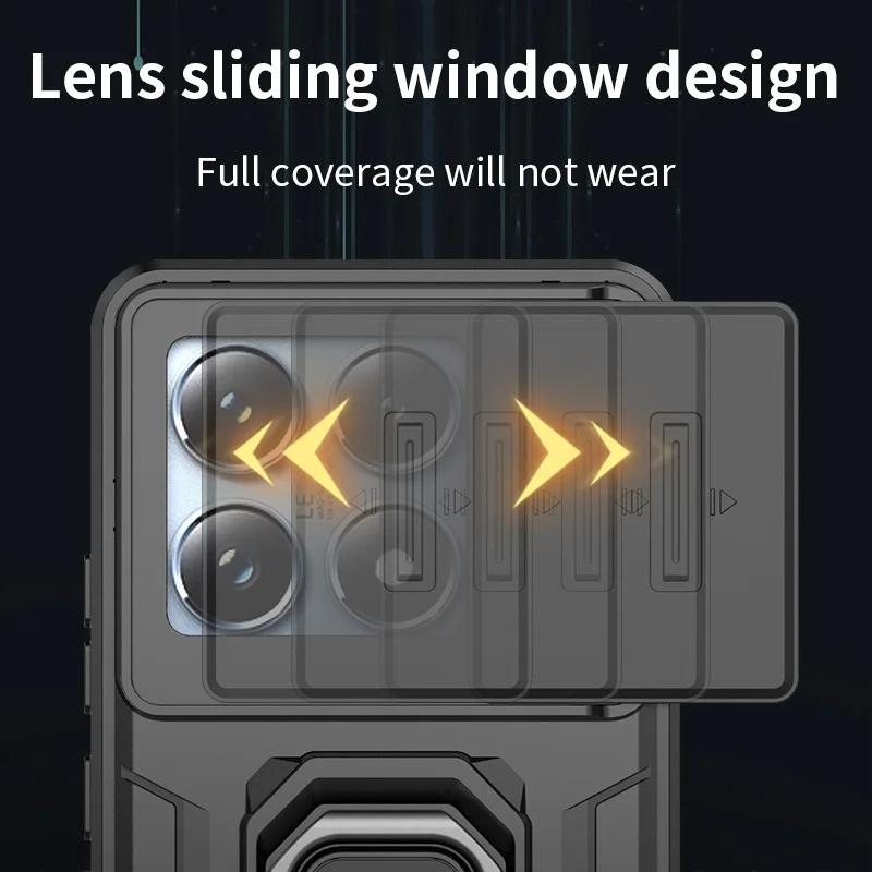 Cell Phone Bag Case for Xiaomi 15T Pro 14t 13t 5G Mi15t Mi14t Xiaomi15t Mi 15t Dual Layer Magnet Holder Ring Cover