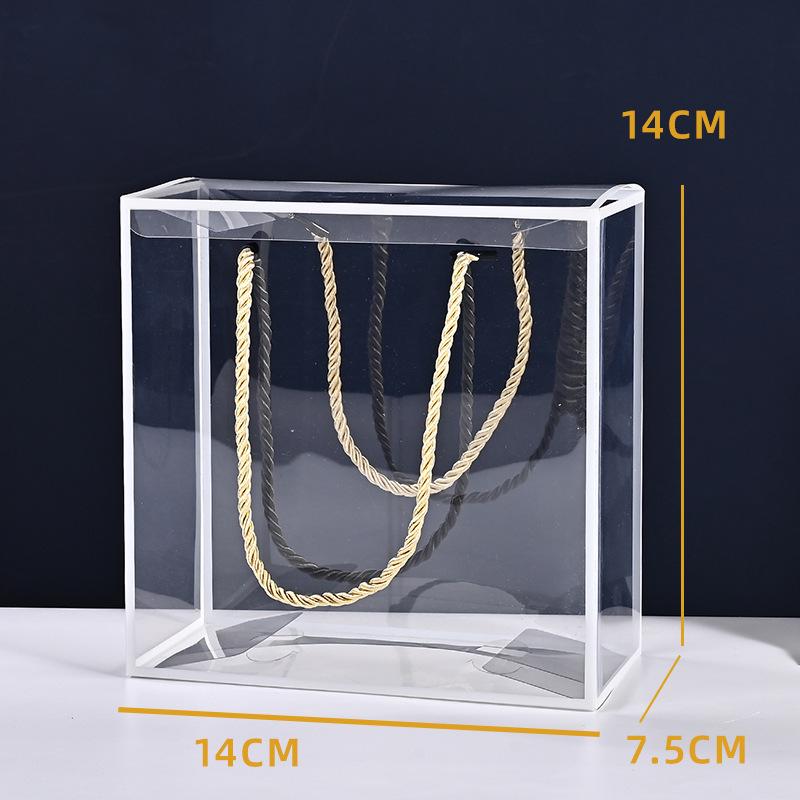 Geantă de mână transparentă din PVC Cutie cadou pentru bomboane de nuntă